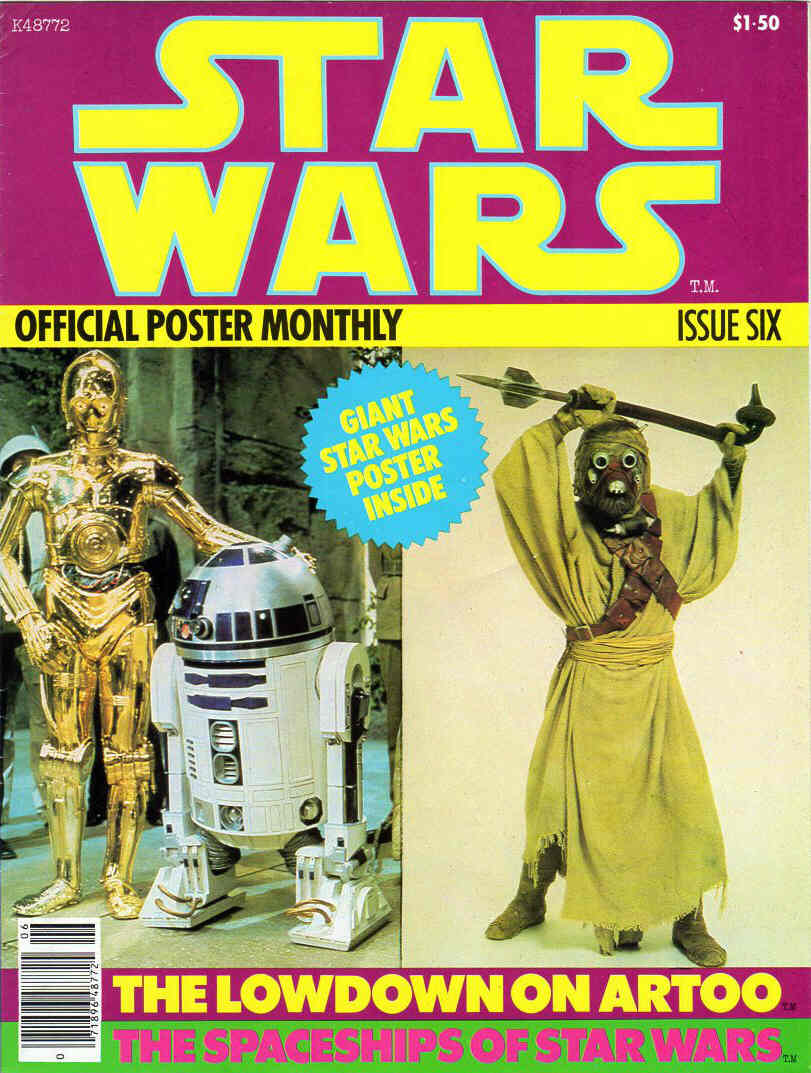 STAR WARS OFFICIAL POSTER MONTHLY magazine side cover Issue 6 March 1978
