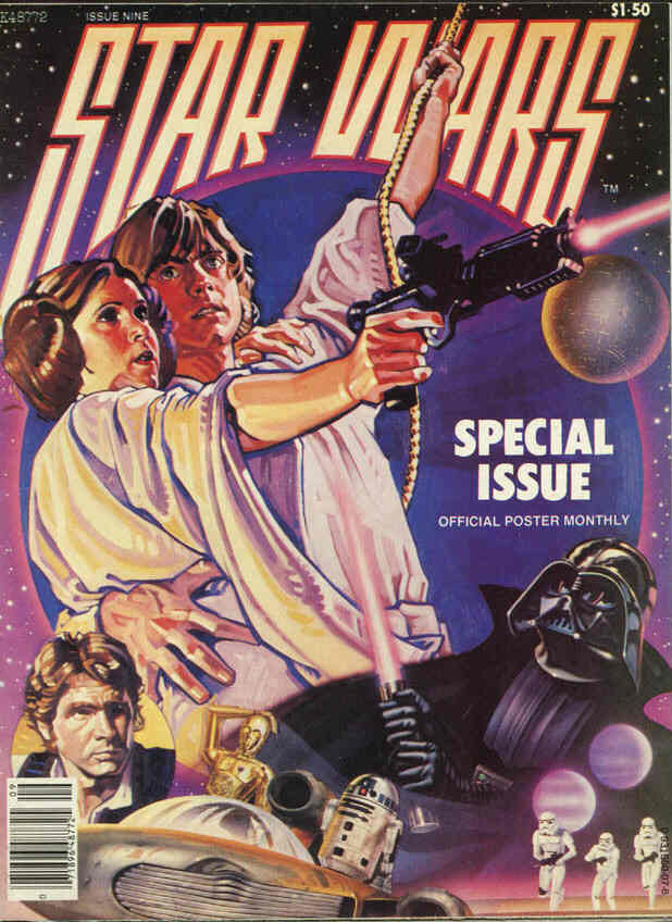STAR WARS OFFICIAL POSTER MONTHLY magazine side cover Issue 9 June 1978