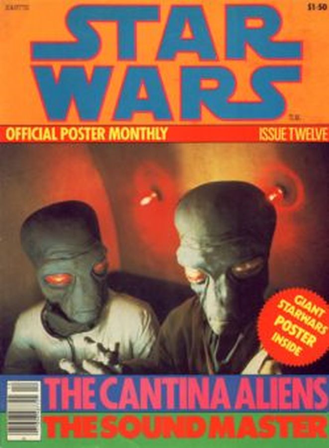 STAR WARS OFFICIAL POSTER MONTHLY magazine side cover Issue 12 September 1978