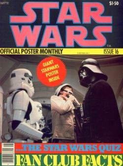 STAR WARS OFFICIAL POSTER MONTHLY magazine side cover Issue 16 January 1979