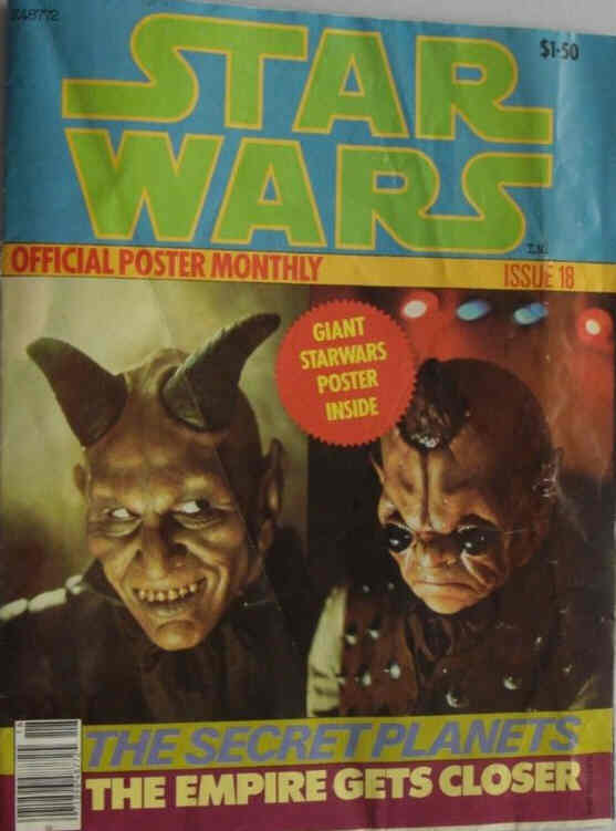 STAR WARS OFFICIAL POSTER MONTHLY magazine side cover Issue 18 March 1979