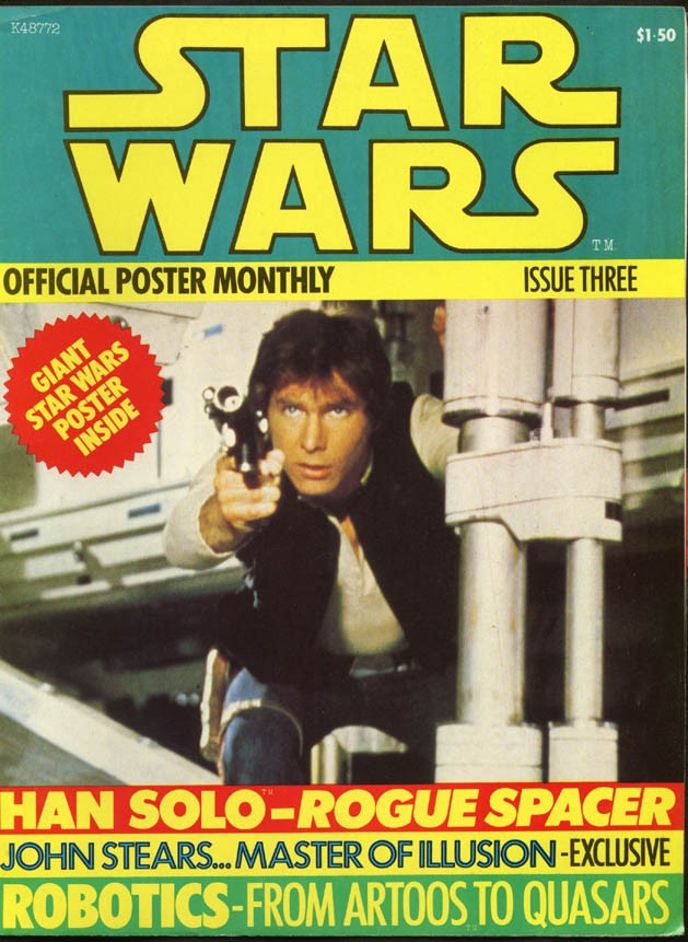 STAR WARS OFFICIAL POSTER MONTHLY magazine side cover Issue 3 December 1977