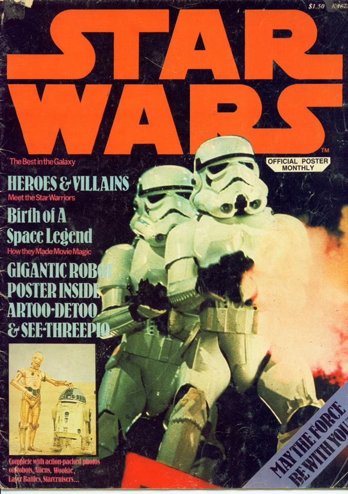 STAR WARS OFFICIAL POSTER MAGAZINE magazine side cover Issue 1 October 1977