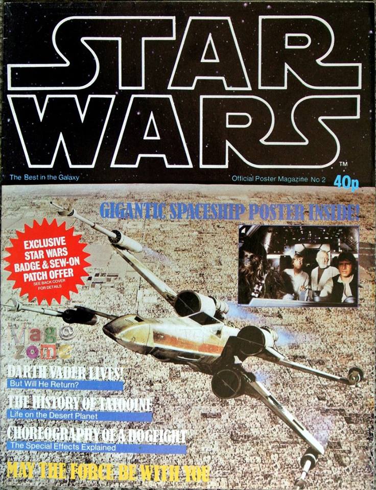 STAR WARS OFFICIAL POSTER MAGAZINE magazine side cover Issue 2 November 1977