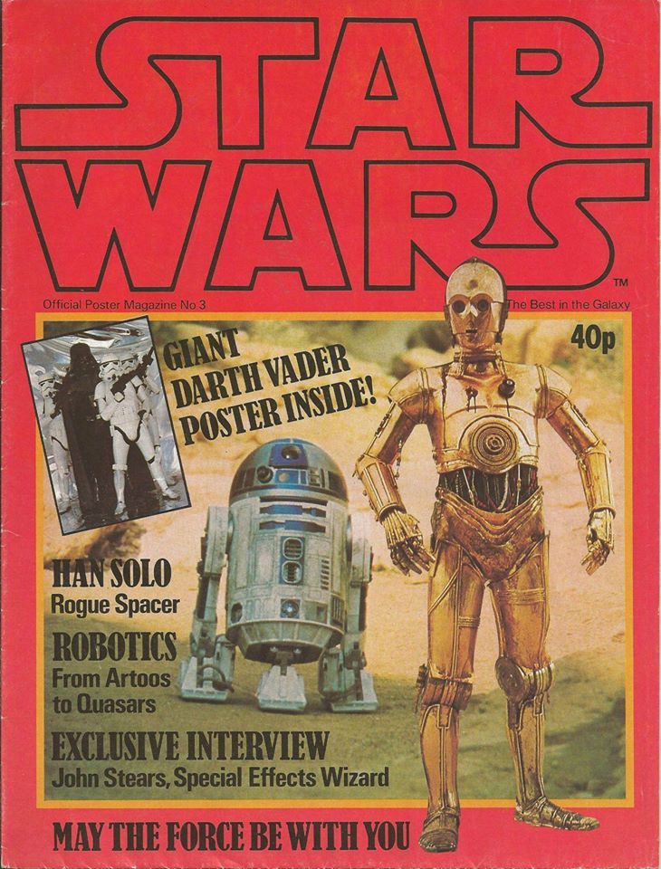 STAR WARS OFFICIAL POSTER MAGAZINE magazine side cover Issue 3 December 1977