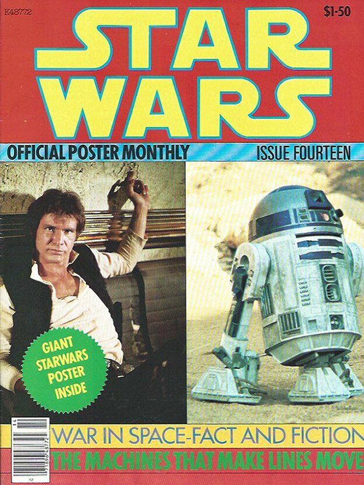 STAR WARS OFFICIAL POSTER MONTHLY magazine side cover Issue 14  November 1978