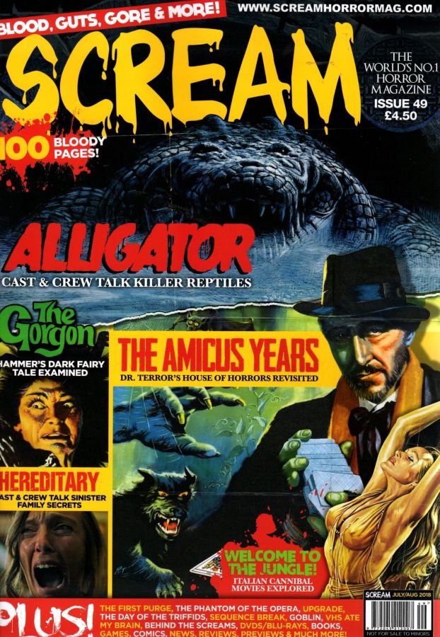 SCREAM magazine side cover Issue 49  July/August 2018