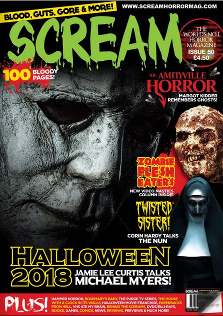 SCREAM magazine side cover Issue 50  September/October 2018