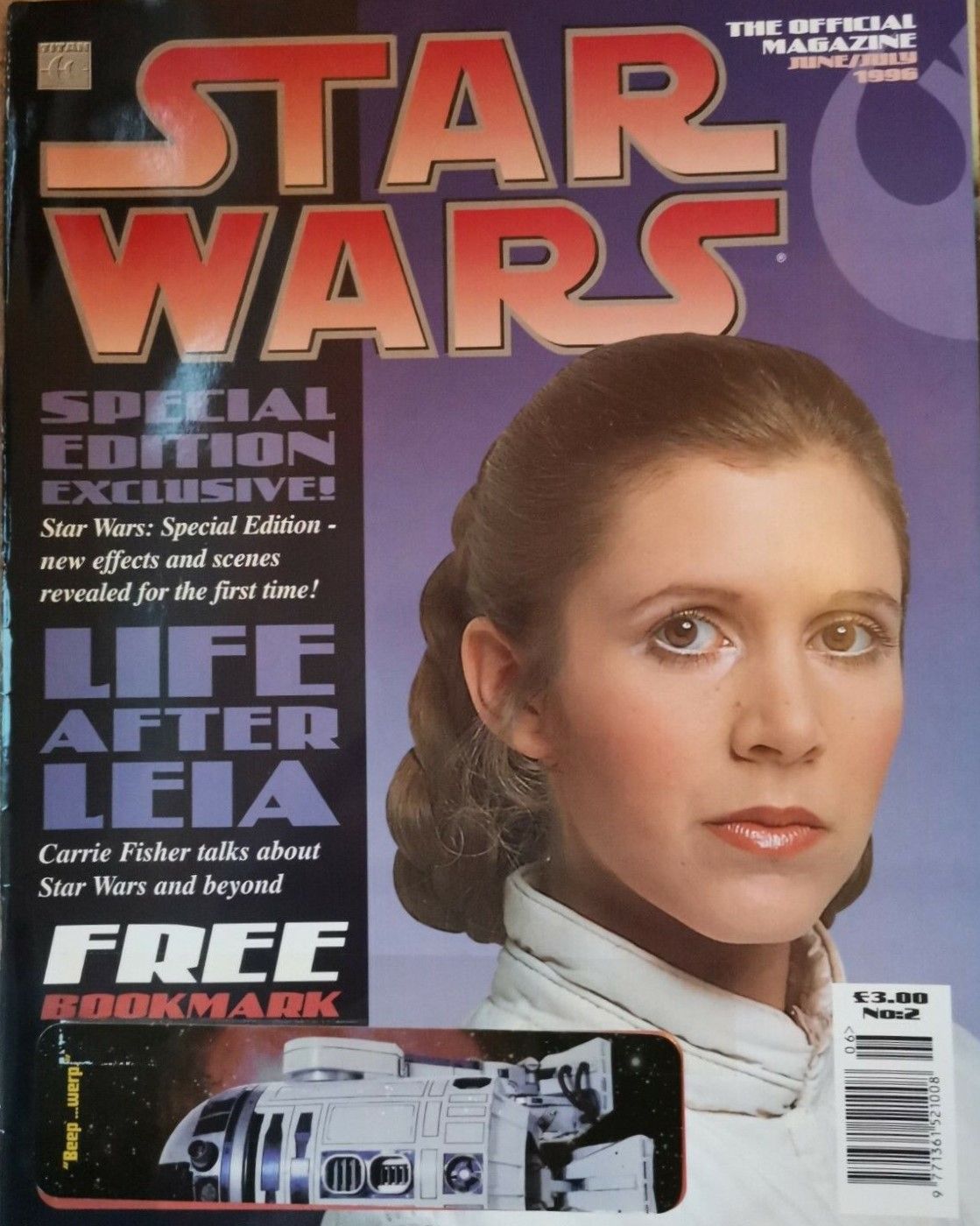 STAR WARS: THE OFFICIAL MAGAZINE magazine side cover Issue 2 June/July 1996