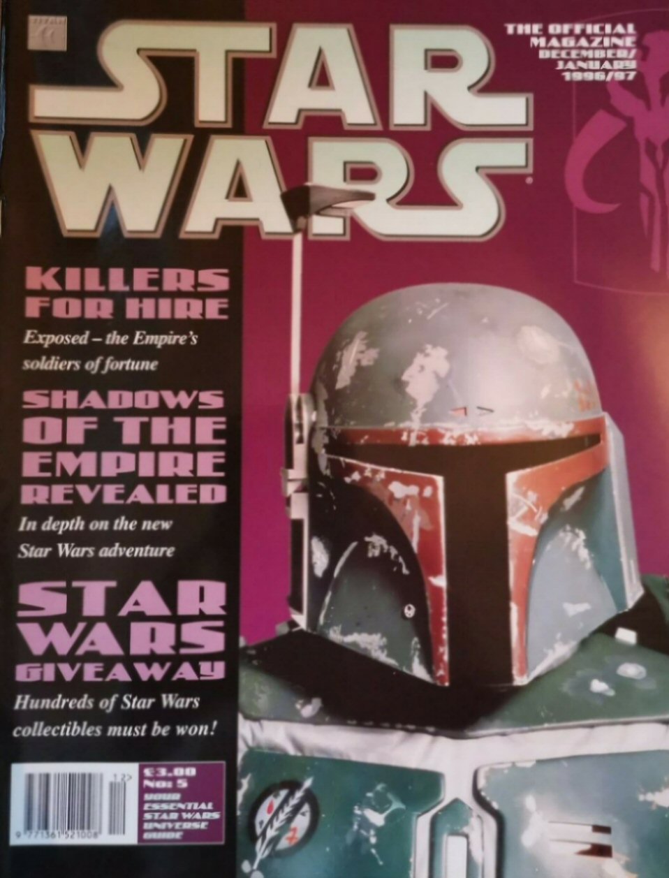 STAR WARS: THE OFFICIAL MAGAZINE magazine side cover Issue 5 December 1996/January 1997 
