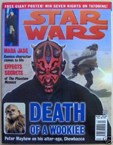 STAR WARS: THE OFFICIAL MAGAZINE magazine side cover Issue 25 April/May 2000