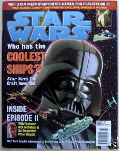 STAR WARS: THE OFFICIAL MAGAZINE magazine side cover Issue 32 April/May 2001
