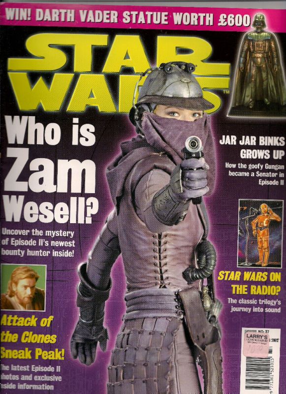STAR WARS: THE OFFICIAL MAGAZINE magazine side cover Issue 37 March/April 2002