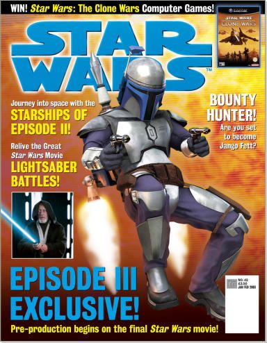 STAR WARS: THE OFFICIAL MAGAZINE magazine side cover Issue 42 January/February 2003