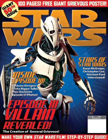 STAR WARS: THE OFFICIAL MAGAZINE magazine side cover Issue 50 April/May 2004