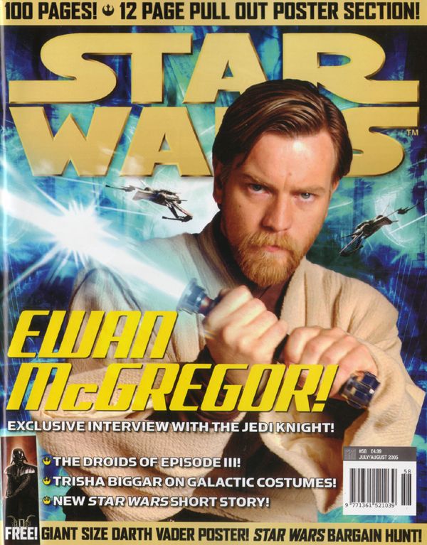STAR WARS: THE OFFICIAL MAGAZINE magazine side cover Issue 58 July/August 2005