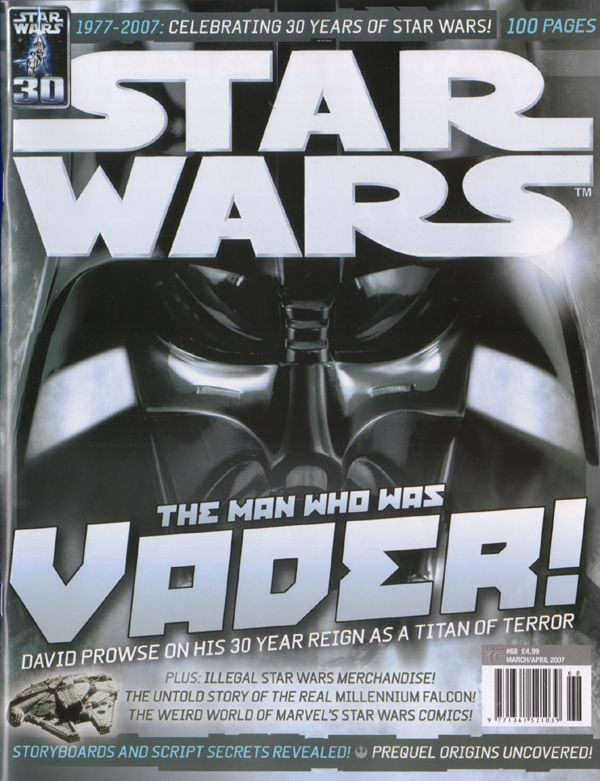 STAR WARS: THE OFFICIAL MAGAZINE magazine side cover Issue 68 March/April 2007
