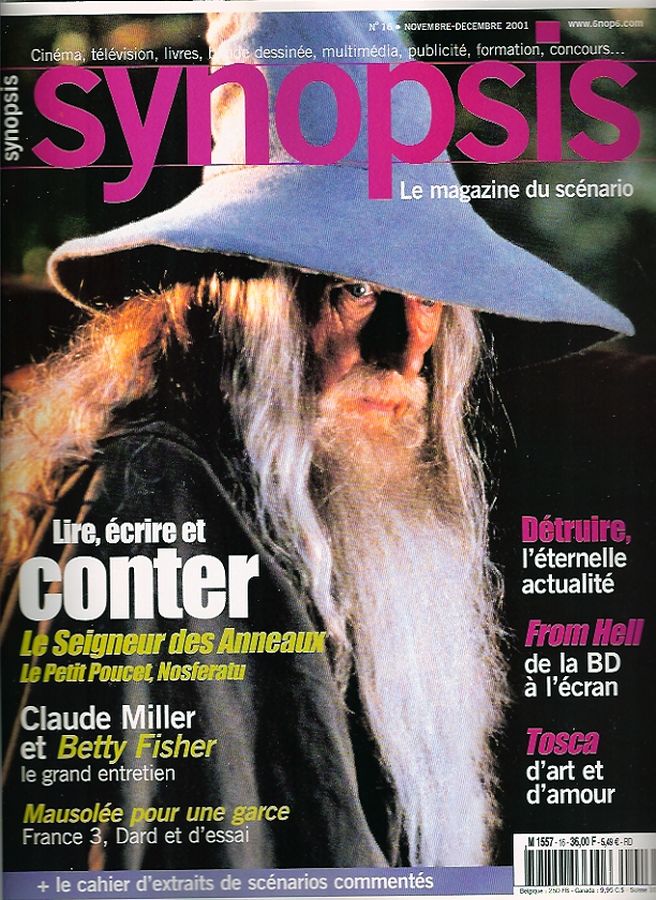 SYNOPSIS magazine side cover Issue 16 November/December 2001
