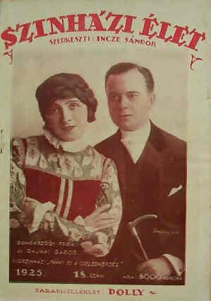 SZINHAZI ELET magazine side cover Issue 18  1925