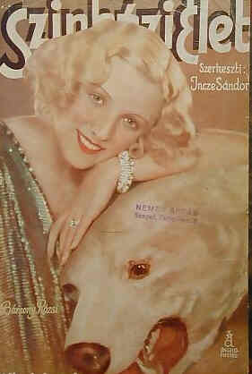 SZINHAZI ELET magazine side cover Issue 27  1932