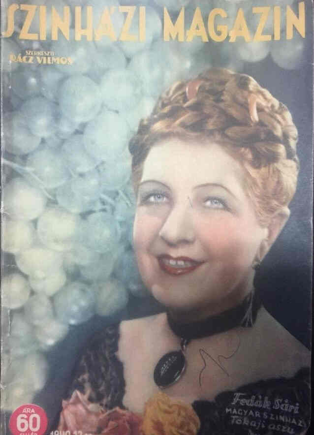 SZINHAZI ELET magazine side cover Issue 12  1940