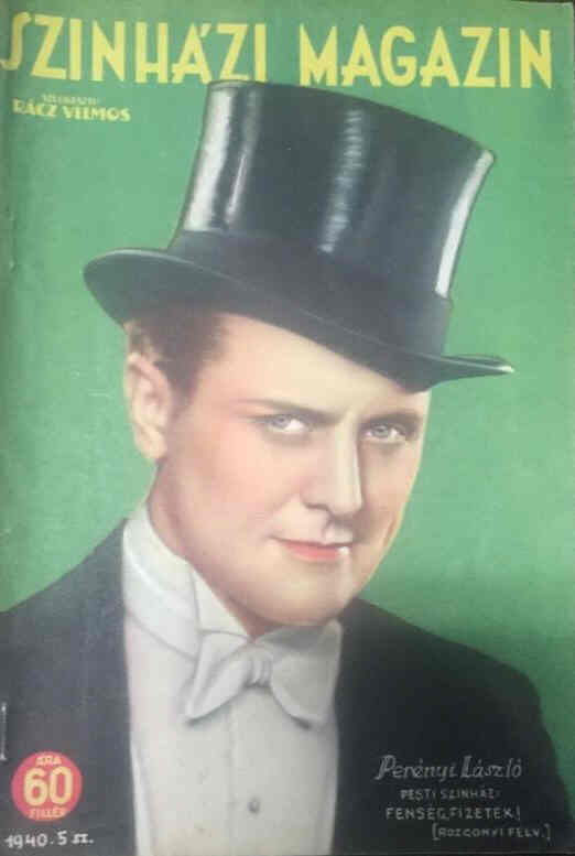 SZINHAZI ELET magazine side cover Issue 5  1940