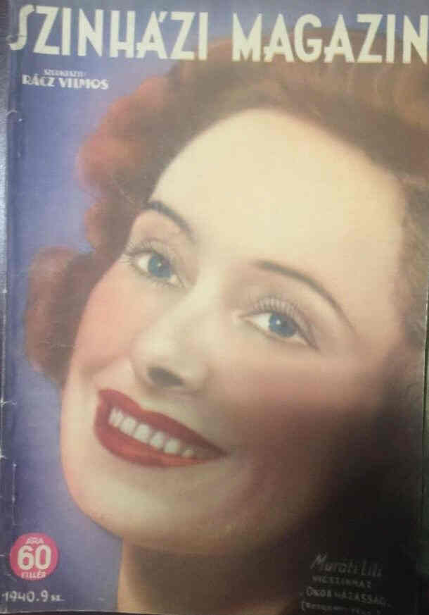 SZINHAZI ELET magazine side cover Issue 9  1940
