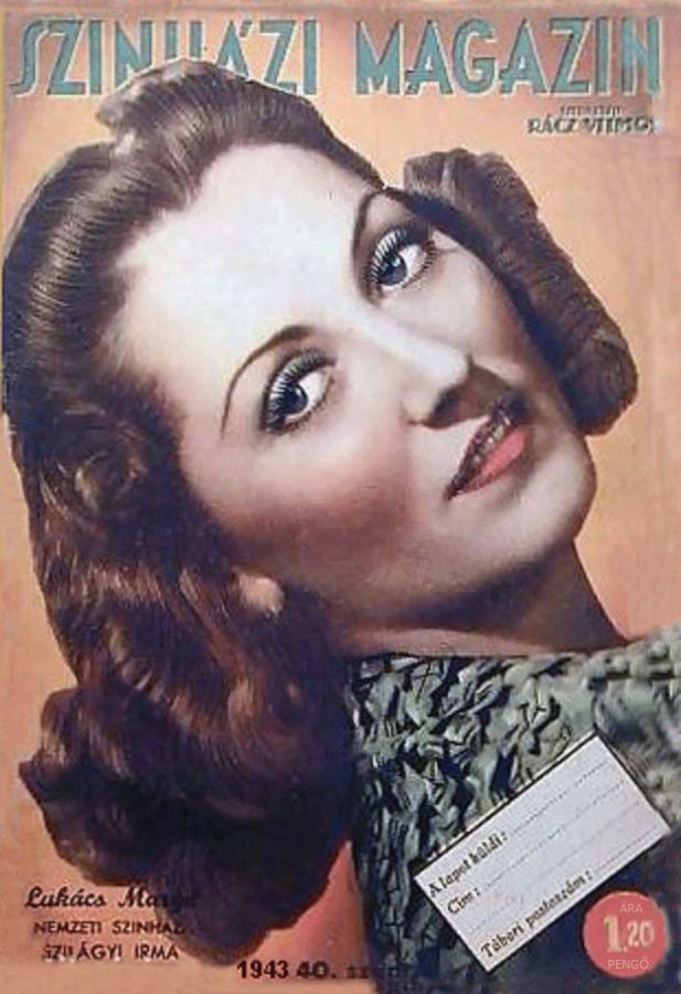 SZINHAZI ELET magazine side cover Issue 40  1943