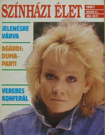 SZINHAZI ELET magazine side cover Issue 7 27 May 1990