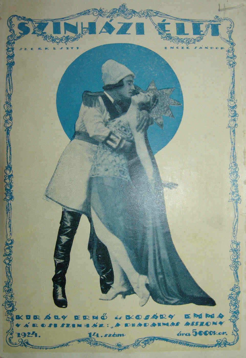 SZINHAZI ELET magazine side cover Issue 14  1924