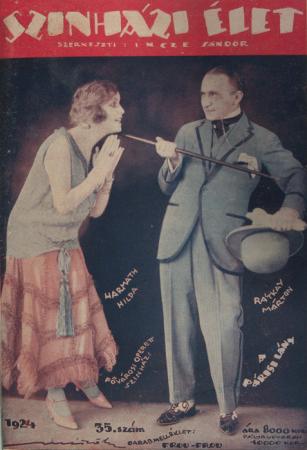 SZINHAZI ELET magazine side cover Issue 35  1924