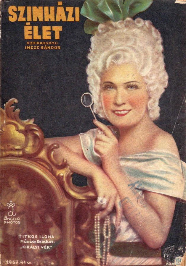 SZINHAZI ELET magazine side cover Issue 41 3 October 1937