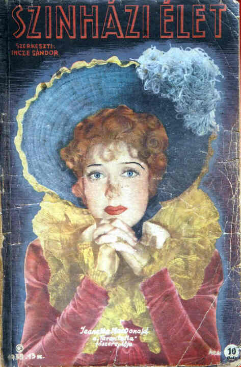 SZINHAZI ELET magazine side cover Issue 43  1938