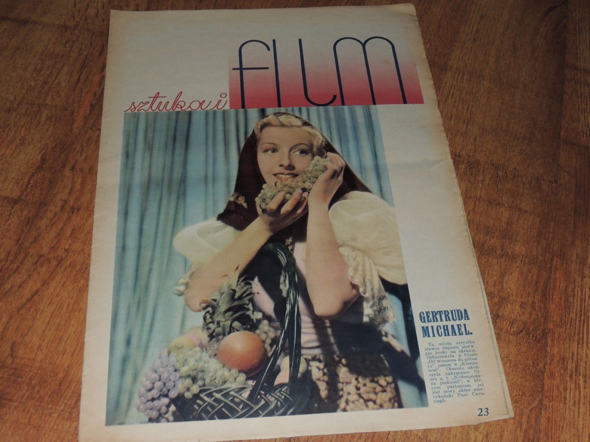 FILM SZTUKA I magazine side cover Issue 52  1934