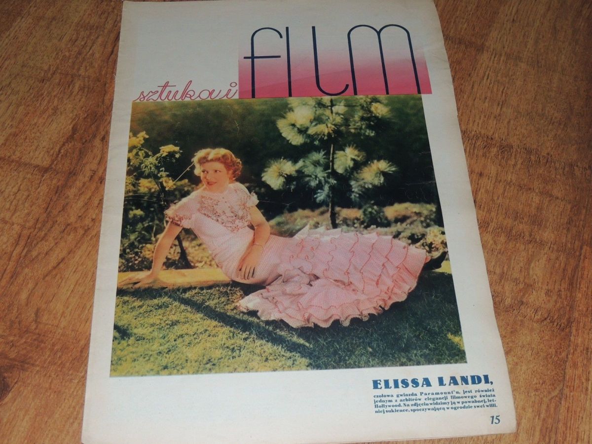 FILM SZTUKA I magazine side cover Issue 29  1935