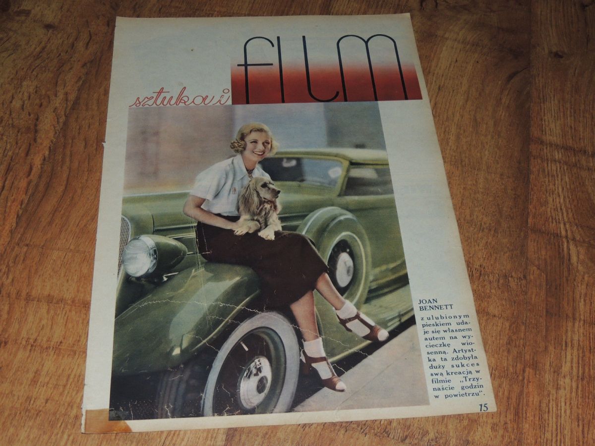 FILM SZTUKA I magazine side cover Issue 18  1936