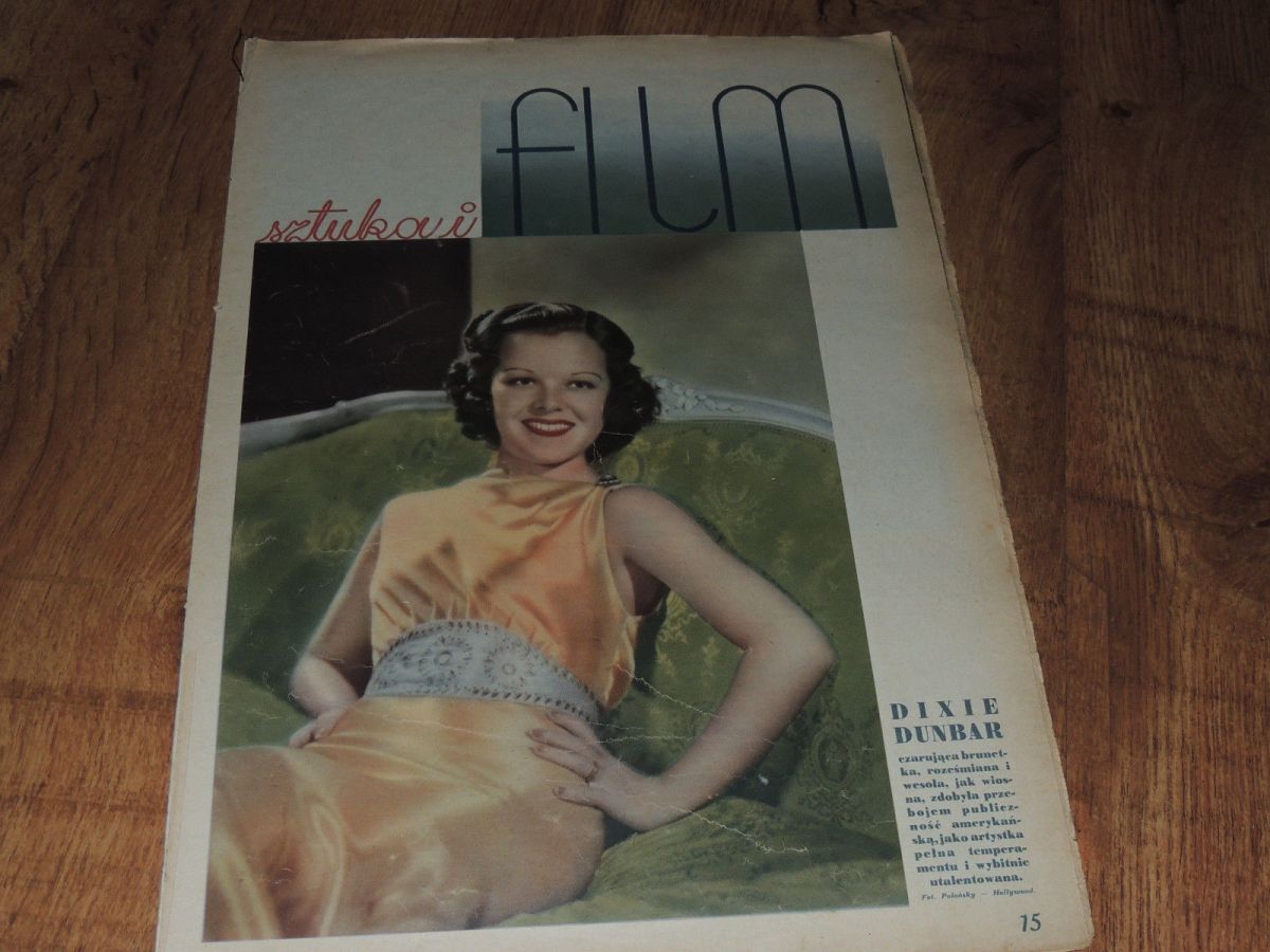 FILM SZTUKA I magazine side cover Issue 4  1936