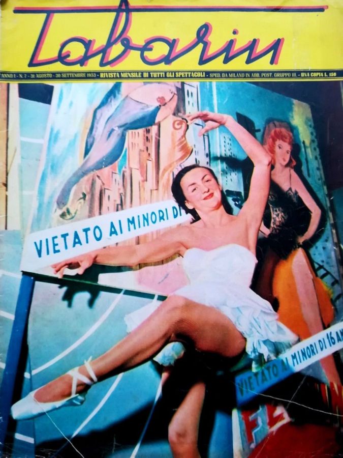 TABARIN magazine side cover Issue 7  August/September 1953