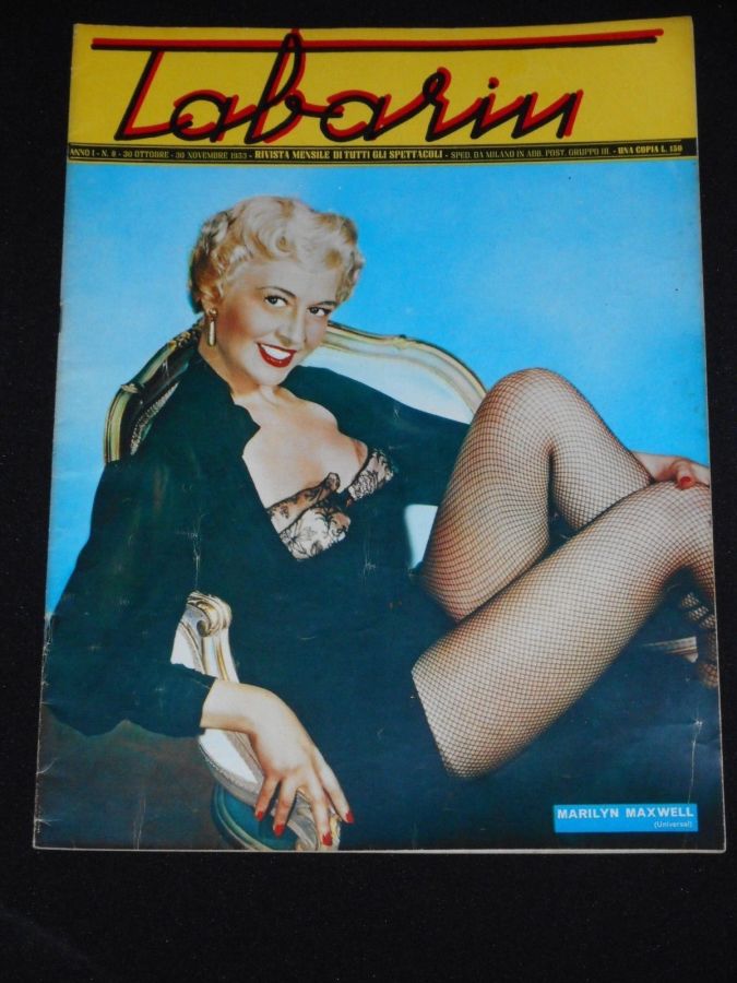 TABARIN magazine side cover Issue 8  October/November 1953
