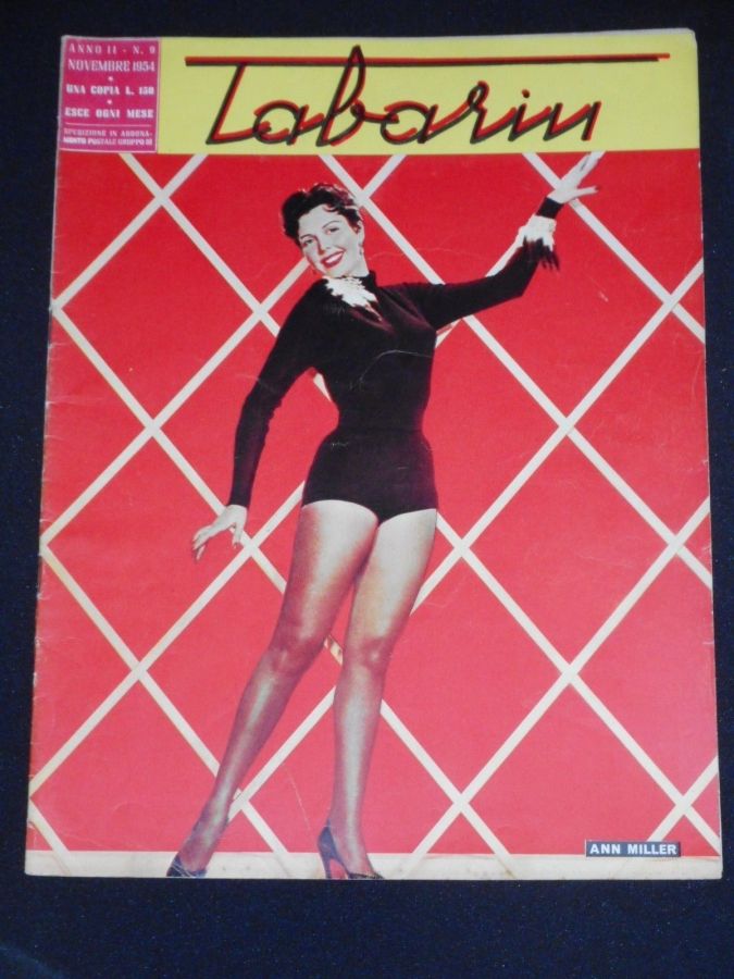 TABARIN magazine side cover Issue 9  November 1954