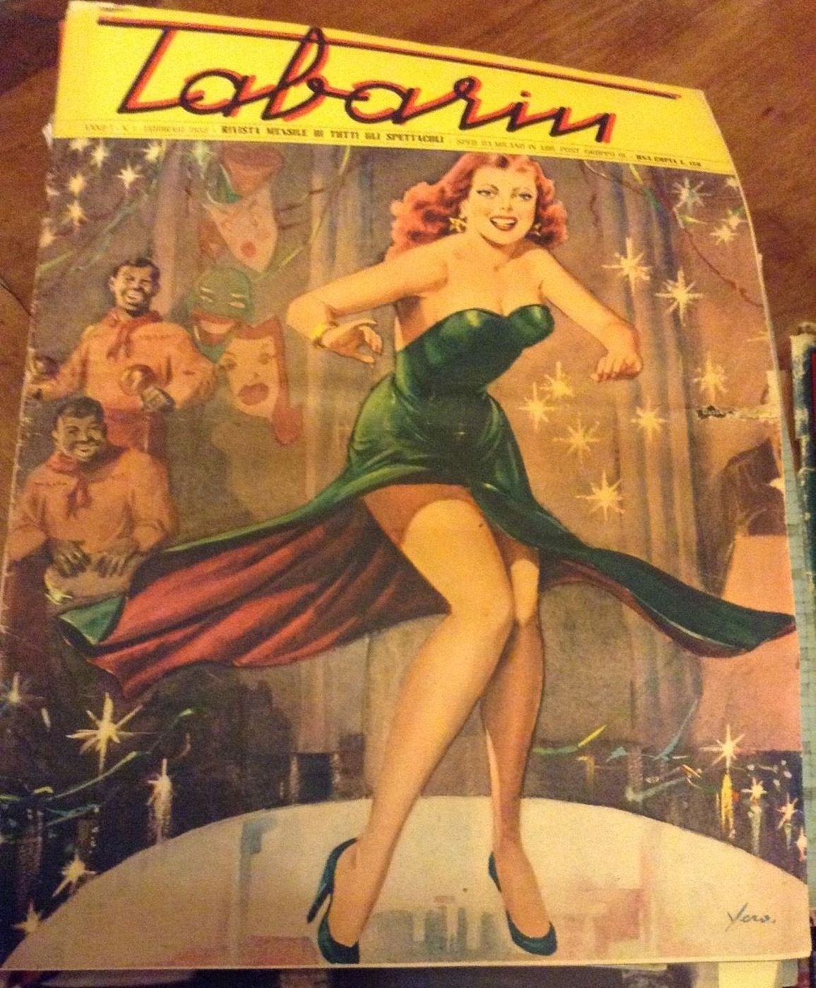 TABARIN magazine side cover Issue 1 February 1953