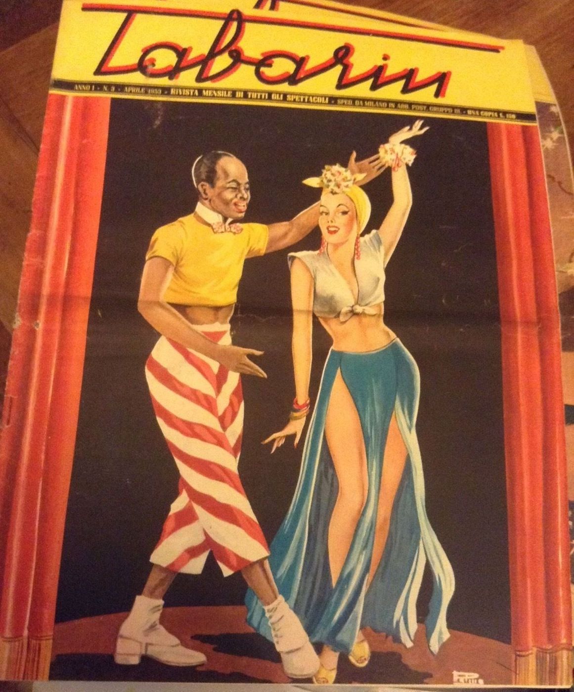 TABARIN magazine side cover Issue 3 April 1953