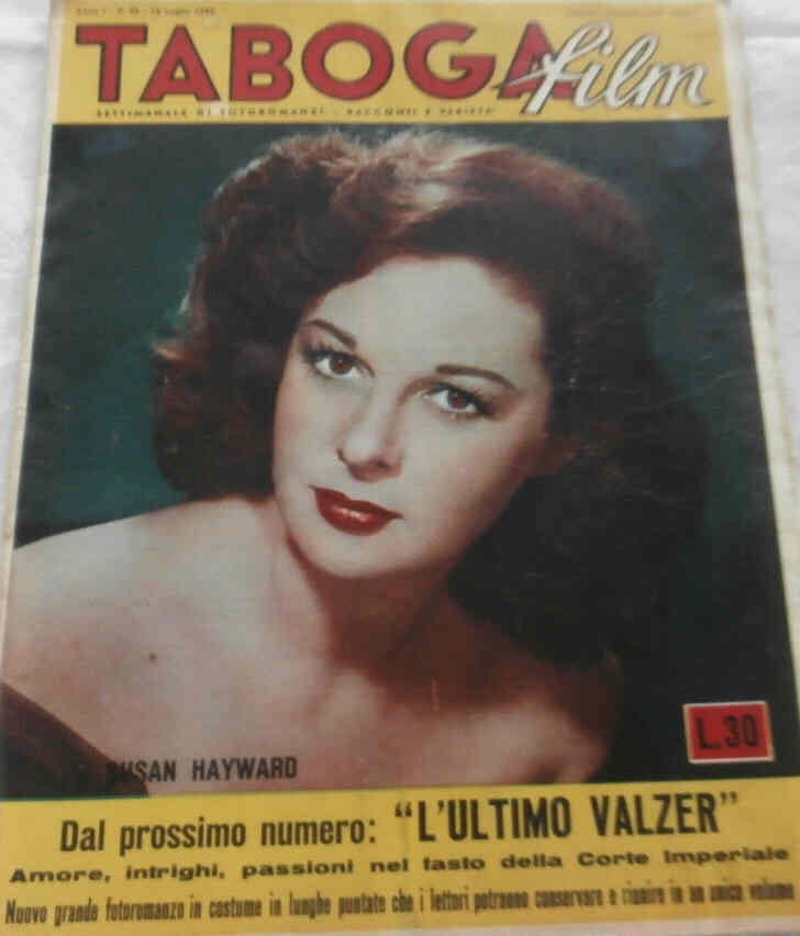 TABOGA FILM magazine side cover Issue 25 12 July 1952