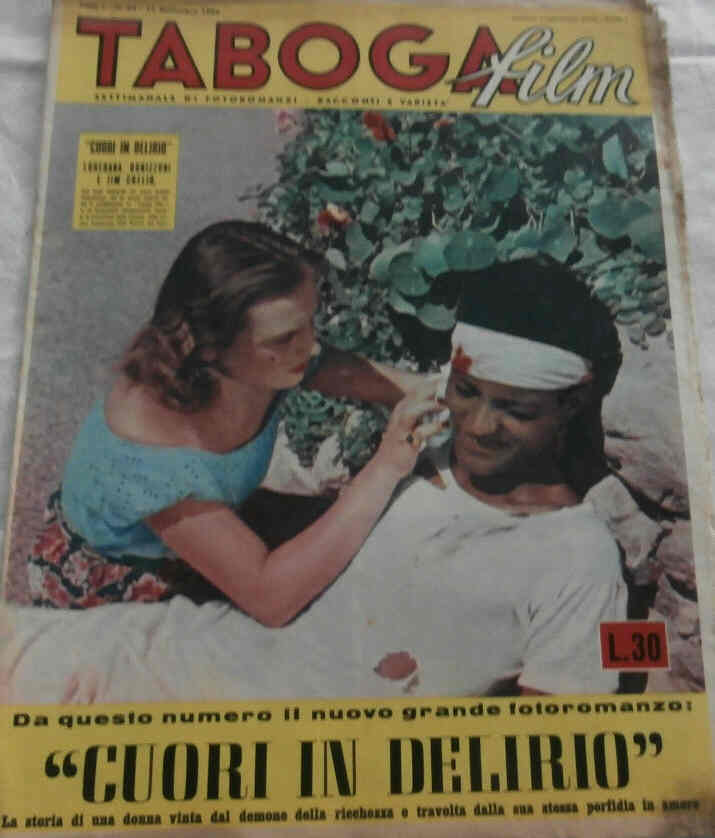 TABOGA FILM magazine side cover Issue 34 13 September 1952