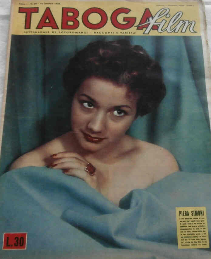 TABOGA FILM magazine side cover Issue 39 18 October 1952