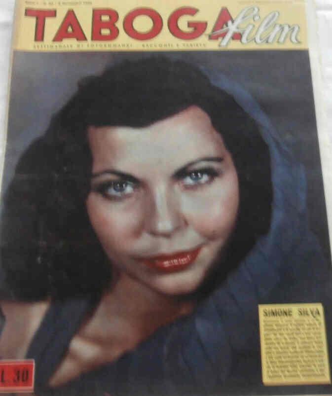 TABOGA FILM magazine side cover Issue 42 8 November 1952