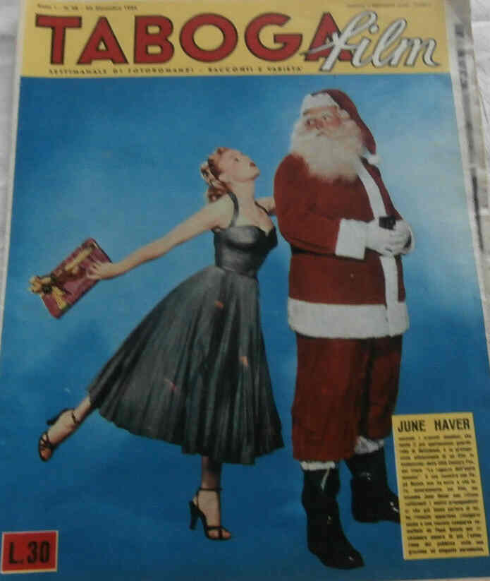 TABOGA FILM magazine side cover Issue 48 20 December 1952