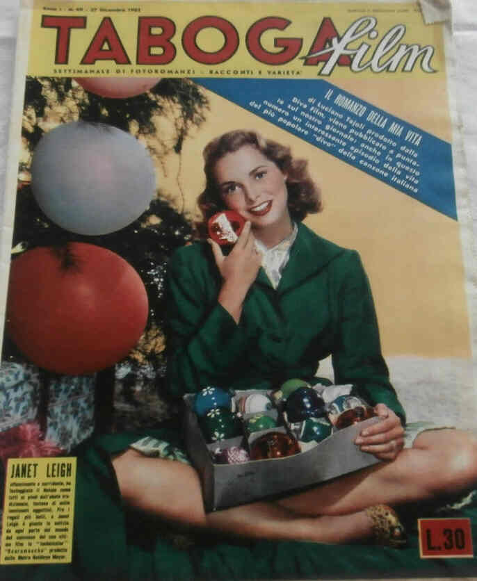 TABOGA FILM magazine side cover Issue 49 27 December 1952