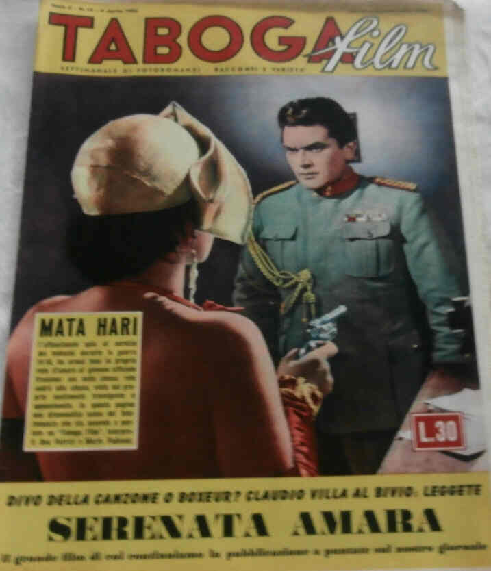 TABOGA FILM magazine side cover Issue 14 4 April 1953