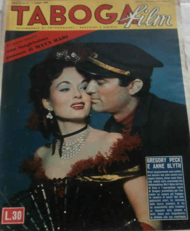 TABOGA FILM magazine side cover Issue 18 2 May 1953